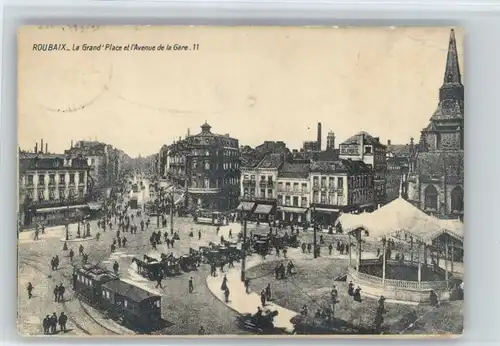 Roubaix Roubaix Avenue Gare Grand Place Strassenbahn Kutsche x / Roubaix /Arrond. de Lille