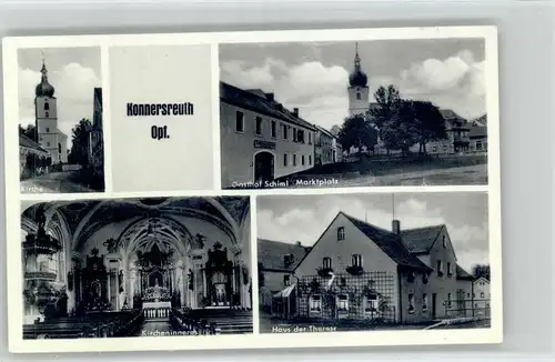 Konnersreuth Oberpfalz Konnersreuth Oberpfalz Gasthof Schiml Marktplatz Kirche Haus der Theresia x / Konnersreuth /Tirschenreuth LKR
