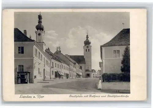 Landau Isar Landau Isar Stadtplatz Rathaus Kirche x / Landau a.d.Isar /Dingolfing-Landau LKR