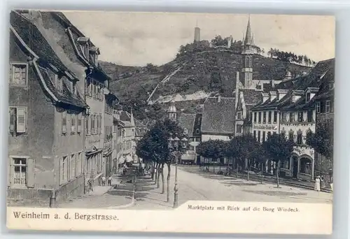 Weinheim Bergstrasse Weinheim Marktplatz Burg Windeck x / Weinheim /Heidelberg Stadtkreis