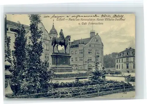 Erfurt Erfurt Kaiserplatz Kaiser Wilhelm Denkmal Cafe Hohenzollern x / Erfurt /Erfurt Stadtkreis