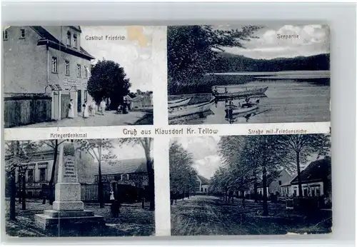 Klausdorf Mellensee Klausdorf Mellensee Gasthof Friedrich Krieger Denkmal  x / Mellensee /Teltow-Flaeming LKR