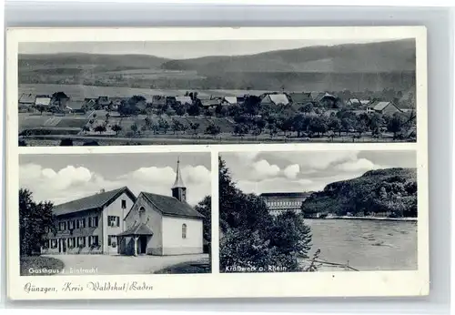 Guenzgen Guenzgen Gasthaus Eintracht Kraftwerk Rhein x / Hohentengen /Waldshut LKR