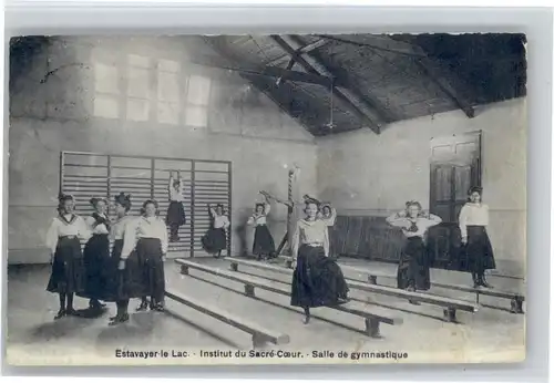 Estavayer-le-Lac Estavayer-le-Lac Institut Sacre Coeur Salle Gymnastique x / Estavayer-le-Lac /Bz. La Broye