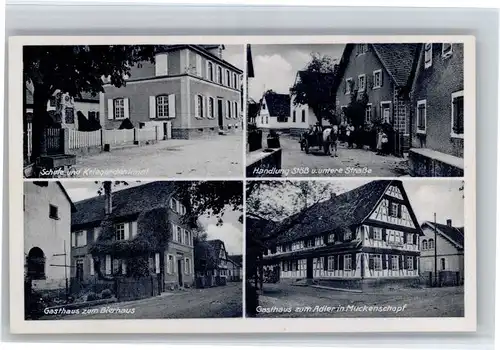 Muckenschopf Muckenschopf Schule Kriegerdenkmal Handlung Stoess Gasthaus zum Bierhaus * / Lichtenau /Rastatt LKR