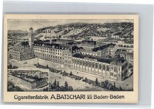Baden-Baden Baden-Baden Zigarettenfabirk A. Batschari GmbH * / Baden-Baden /Baden-Baden Stadtkreis
