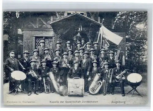 Augsburg Augsburg Kapelle Gesellschaft Janitscharen Forsthaus Stadtgarten Musikinstrument x / Augsburg /Augsburg LKR