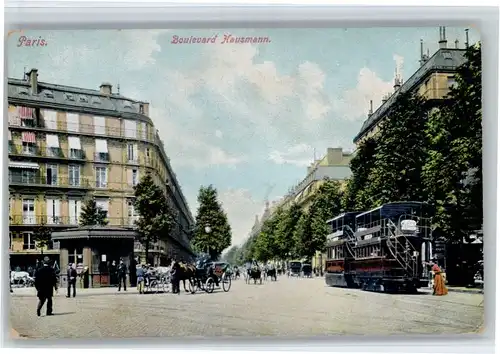 Paris Paris Strassenbahn Boulevard Hausmann * / Paris /Arrond. de Paris