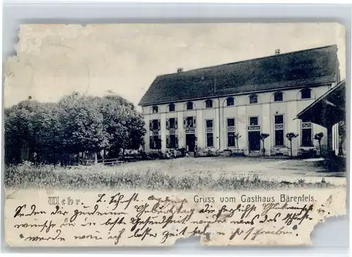 Wehr Baden Wehr Baden Gasthaus Baerenfels x / Wehr /Waldshut LKR