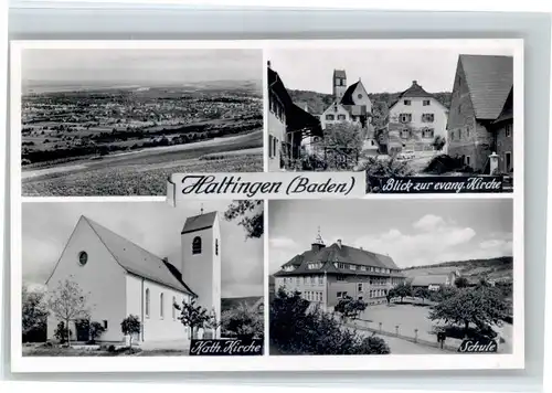 Haltingen Haltingen Kirche Schule * / Weil am Rhein /Loerrach LKR