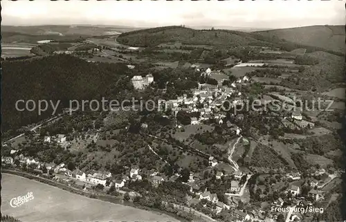 Freusburg Fliegeraufnahme  / Kirchen (Sieg) /Altenkirchen Westerwald LKR