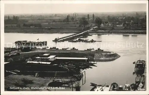 Breisach Rhein Rheinhafen Schiffbruecke / Breisach am Rhein /Breisgau-Hochschwarzwald LKR