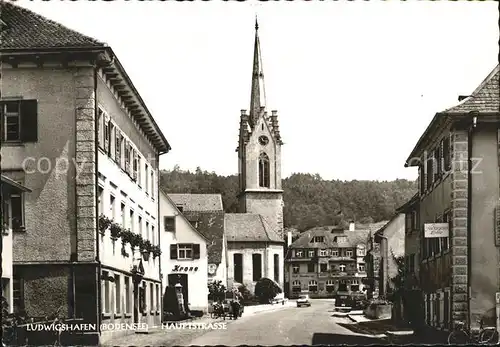 Ludwigshafen Bodensee Hauptstrasse Gasthaus Krone Metzgerei Loehle / Bodman-Ludwigshafen /Konstanz LKR