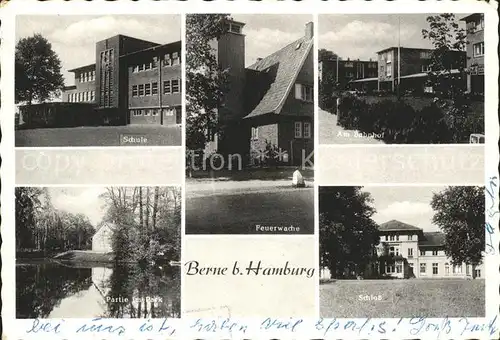 Farmsen-Berne Feuerwache Schule Bahnhof Schloss / Hamburg /Hamburg Stadtkreis