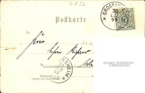 Rietenau Mineralbad Gasthof Hans Wagner Litho  / Aspach /Rems-Murr-Kreis LKR