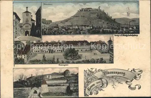 Hohenasperg Festungshof Litho / Asperg /Ludwigsburg LKR