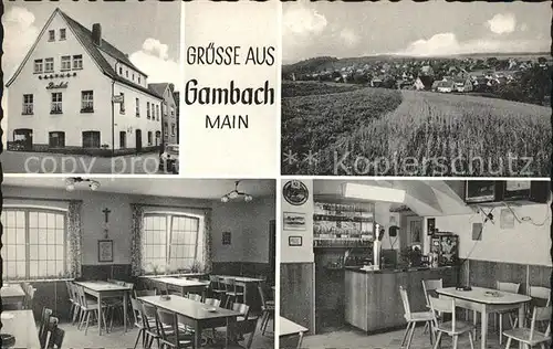 Gambach Unterfranken Gasthaus-Pension Zum weissen Lamm / Karlstadt /Main-Spessart LKR