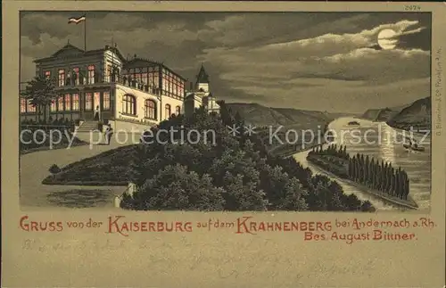 Andernach Kaiserburg Krahnenberg Bahnpost / Andernach /Mayen-Koblenz LKR
