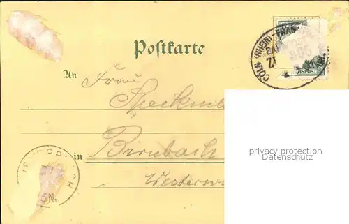 Andernach Kaiserburg Krahnenberg Bahnpost / Andernach /Mayen-Koblenz LKR