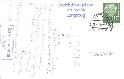 Langeoog Nordseebad Badelschwinghhaus Seeruhe / Langeoog /Wittmund LKR