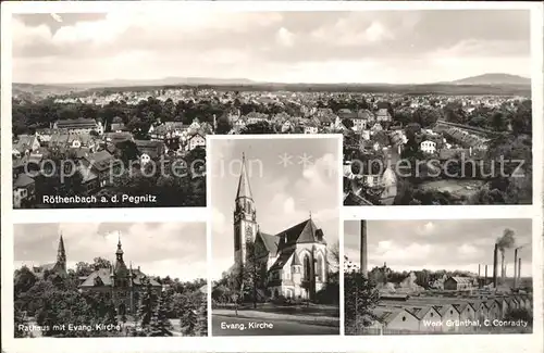 Roethenbach Pegnitz Ev. Kirche Rathaus Werk Gruenthal / Roethenbach a.d.Pegnitz /Nuernberger Land LKR