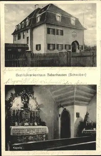 Babenhausen Schwaben Bezirkskrankenhaus Kapelle / Babenhausen /Unterallgaeu LKR