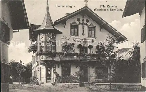 Oberammergau Villa Daheim Wohnhaus v. Anton Lang / Oberammergau /Garmisch-Partenkirchen LKR