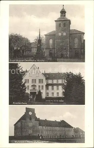 Walsrode Lueneburger Heide Ernst-August-Denkmal und Kirche Krankenhaus Aufbauschule / Walsrode /Soltau-Fallingbostel LKR