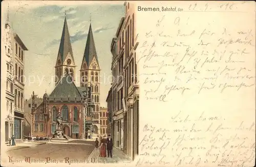 Bremen Kaiser Wilhelm Platz Rathaus  / Bremen /Bremen Stadtkreis