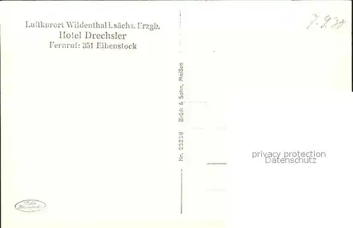 Wildenthal Eibenstock Hotel Drechsler / Eibenstock /Erzgebirgskreis LKR