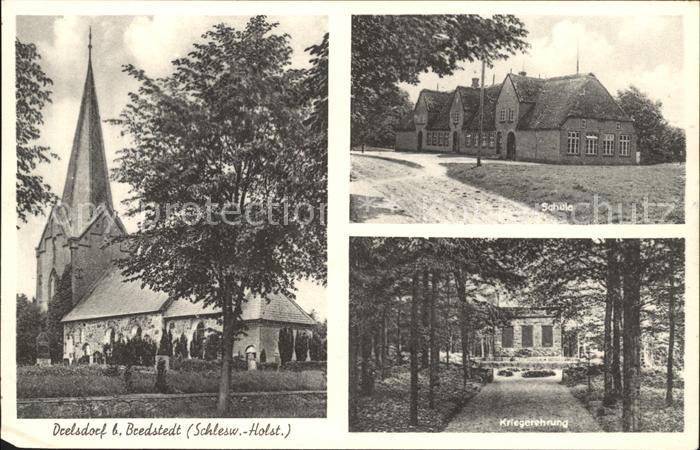 Drelsdorf Schule Kriegerehrung / Drelsdorf /Nordfriesland LKR Nr