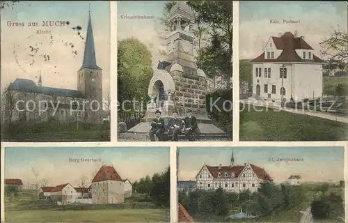 Much Kirche Kriegerdenkmal Kais. Postamt Burg Overbach / Much /Rhein-Sieg-Kreis LKR