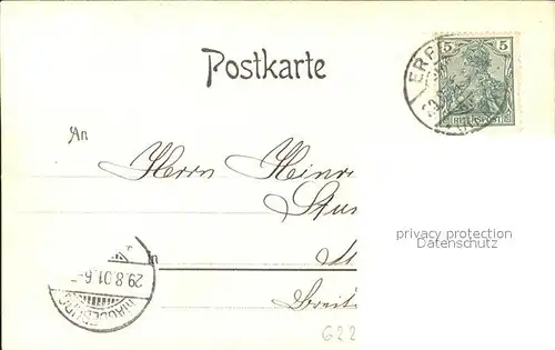 Bingen Rhein Kuenstler-Postkarte N: 9 Maeusethurm / Bingen am Rhein /Mainz-Bingen LKR