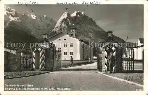 Garmisch-Partenkirchen Eingang z.d. Jaegerkasernen Waxenstein  / Garmisch-Partenkirchen /Garmisch-Partenkirchen LKR