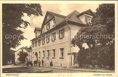 Ebersdorf Thueringen Gasthof zur Krone / Saalburg-Ebersdorf /Saale-Orla-Kreis LKR