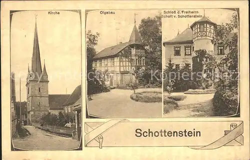 Schottenstein Kirche Olgabau Schloss d. Freiherrn Schott v. Schottenstein / Itzgrund /Coburg LKR