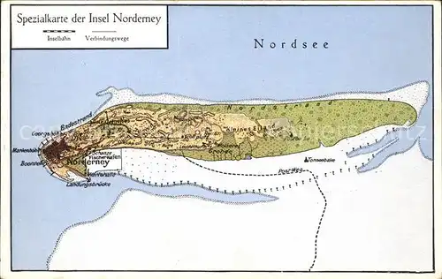 Norderney Nordseebad Landkarte / Norderney /Aurich LKR