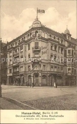 Berlin Hansa Hotel Dircksenstrasse 40 / Berlin /Berlin Stadtkreis