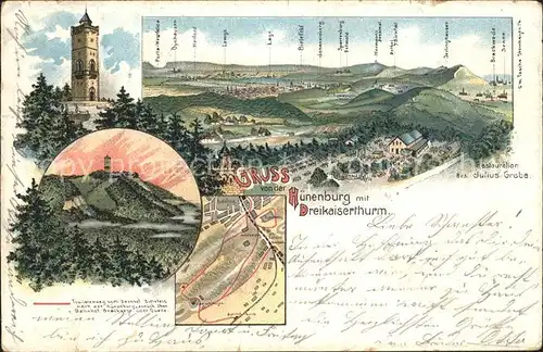 Huenenburg mit Dreikaiserturm / Melle /Osnabrueck LKR