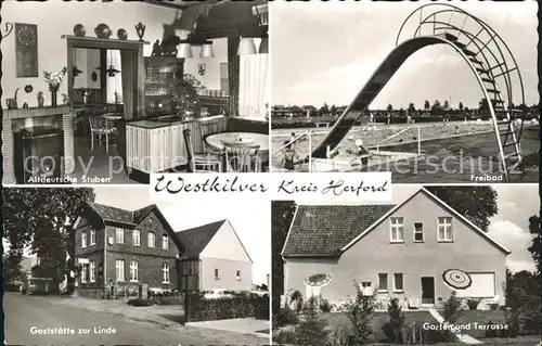 Bruchmuehlen Westfalen Westkilver Gasthaus Zur Linde Schwimmbad / Roedinghausen /Herford LKR