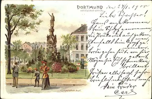 Dortmund Kriegerdenkmal Kuenstlerkarte / Dortmund /Dortmund Stadtkreis
