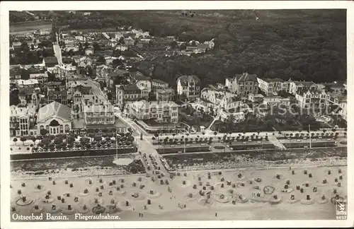 Bansin Ostseebad Fliegeraufnahme Strand Promenade / Heringsdorf /Ostvorpommern LKR