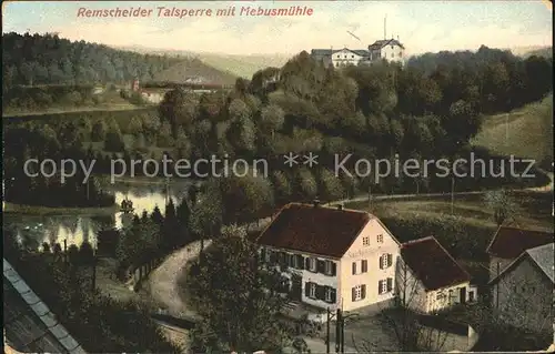 Remscheid Talsperre mit Mebusmuehle / Remscheid /Remscheid Stadtkreis