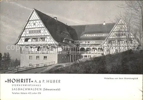 Sasbachwalden Hotel Hohritt / Sasbachwalden /Ortenaukreis LKR