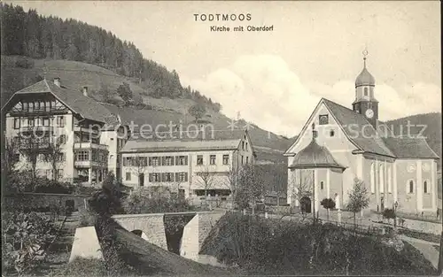 Todtmoos Kirche mit Oberdorf / Todtmoos /Waldshut LKR