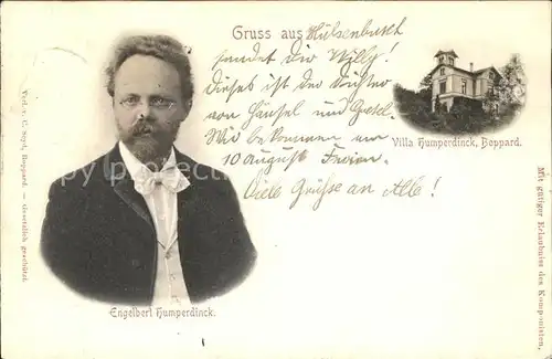 Huelsenbusch Portrait Engelbert Humperdinck Villa Humperdinck in Boppard / Gummersbach /Oberbergischer Kreis LKR