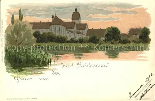 Insel Reichenau Kuenstlerkarte / Reichenau Bodensee /Konstanz LKR