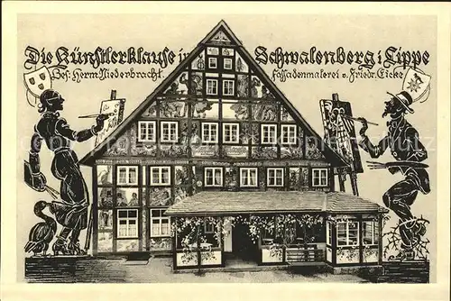 Schwalenberg Kuenstlerklause Kuenstlerkarte  / Schieder-Schwalenberg /Lippe LKR