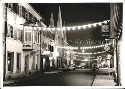 Stockach Baden Strasse bei Nacht / Stockach /Konstanz LKR