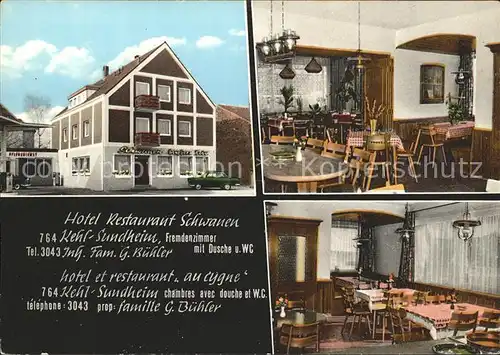 Sundheim Hotel Restaurant Schwanen G. Buehler / Kehl /Ortenaukreis LKR